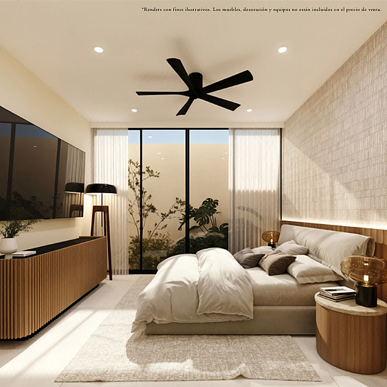 Departamento en Santa Gertrudis Copó en Mérida Yucatán, de 1 Recámara y Jardín