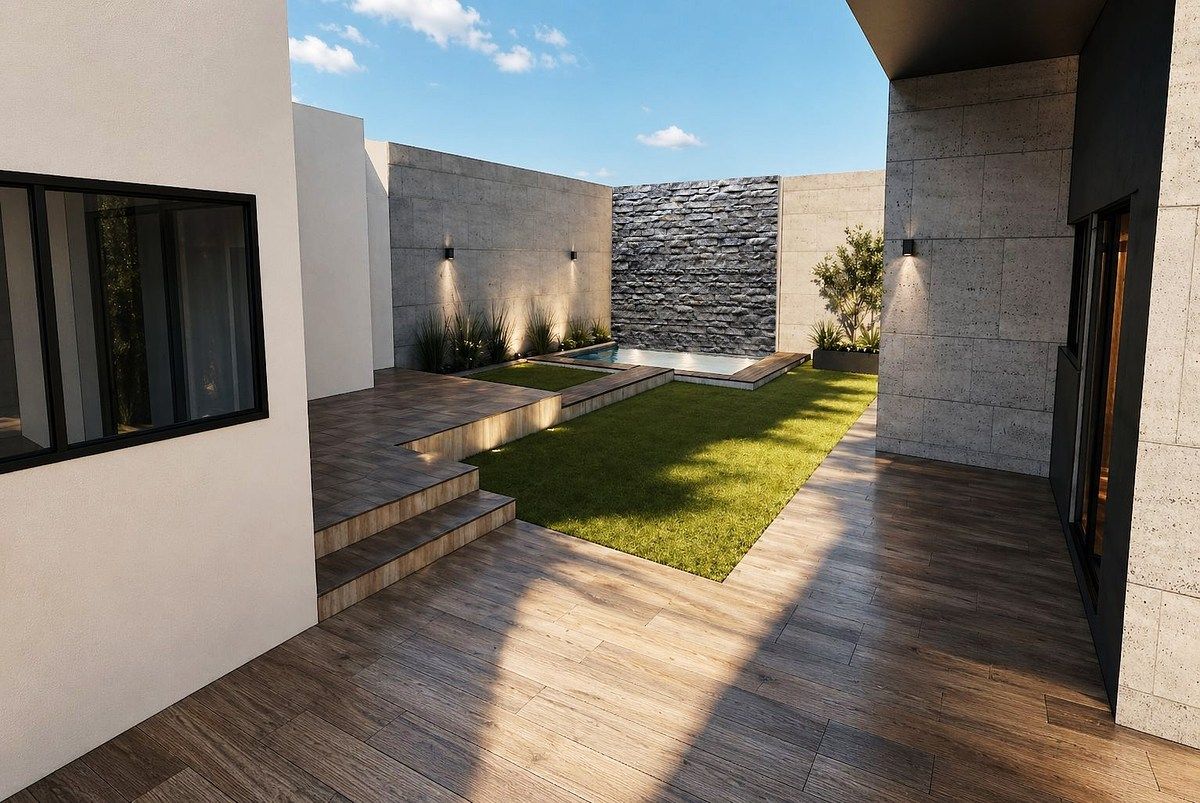 20 de 20: Proyecto de patio con alberca