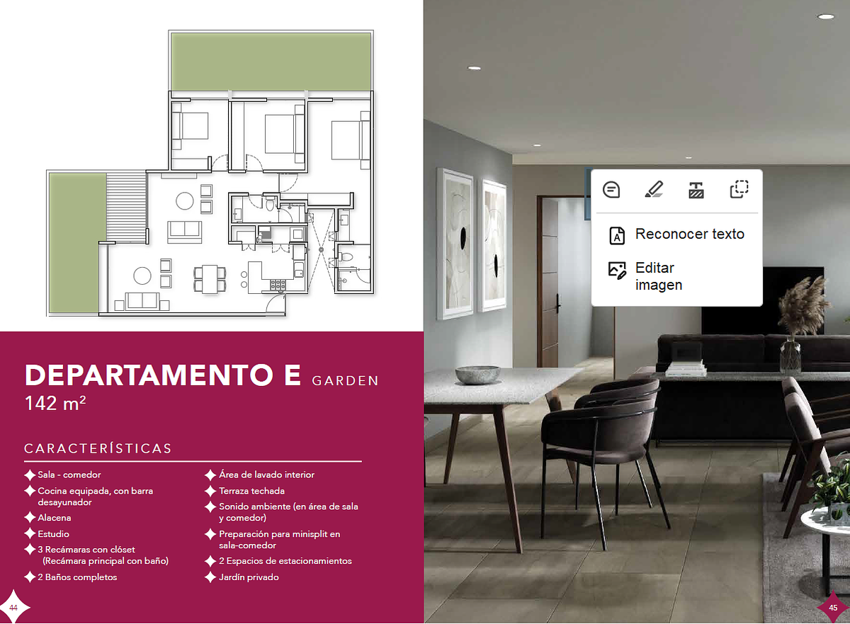 Depa Zarú Oasis High Residence en Venta Modelo "E" Garden