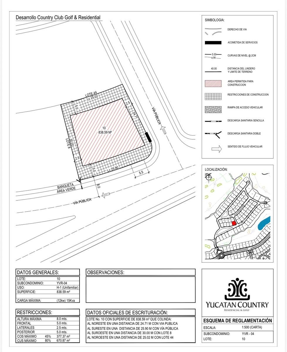 Terreno en venta en Yucatán country club, foto 1 de 2