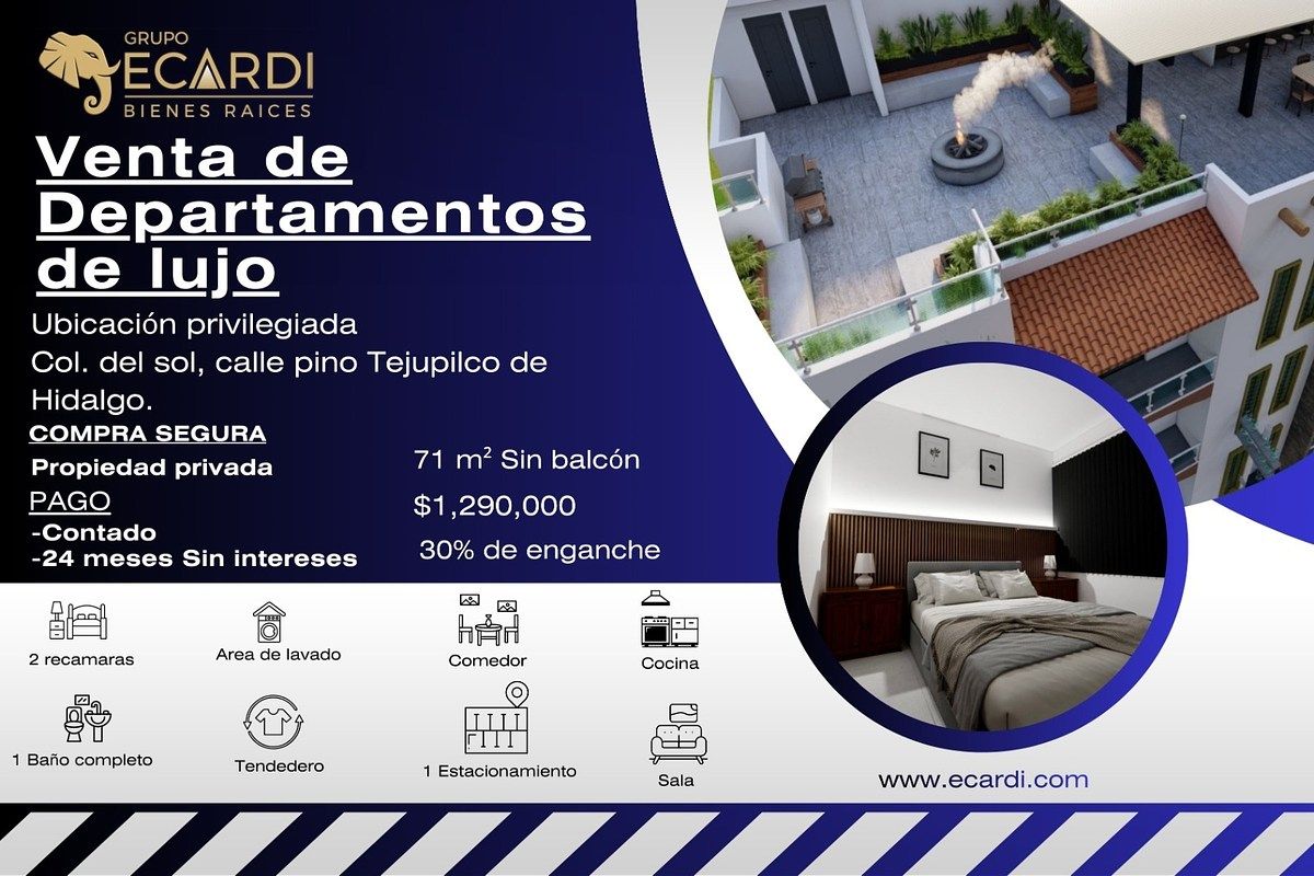 🏢🌅 ¡DEPARTAMENTOS CON BALCÓN EN VENTA EN COLONIA DEL SOL, TEJUPILCO! 🌅🏢, foto 1 de 3