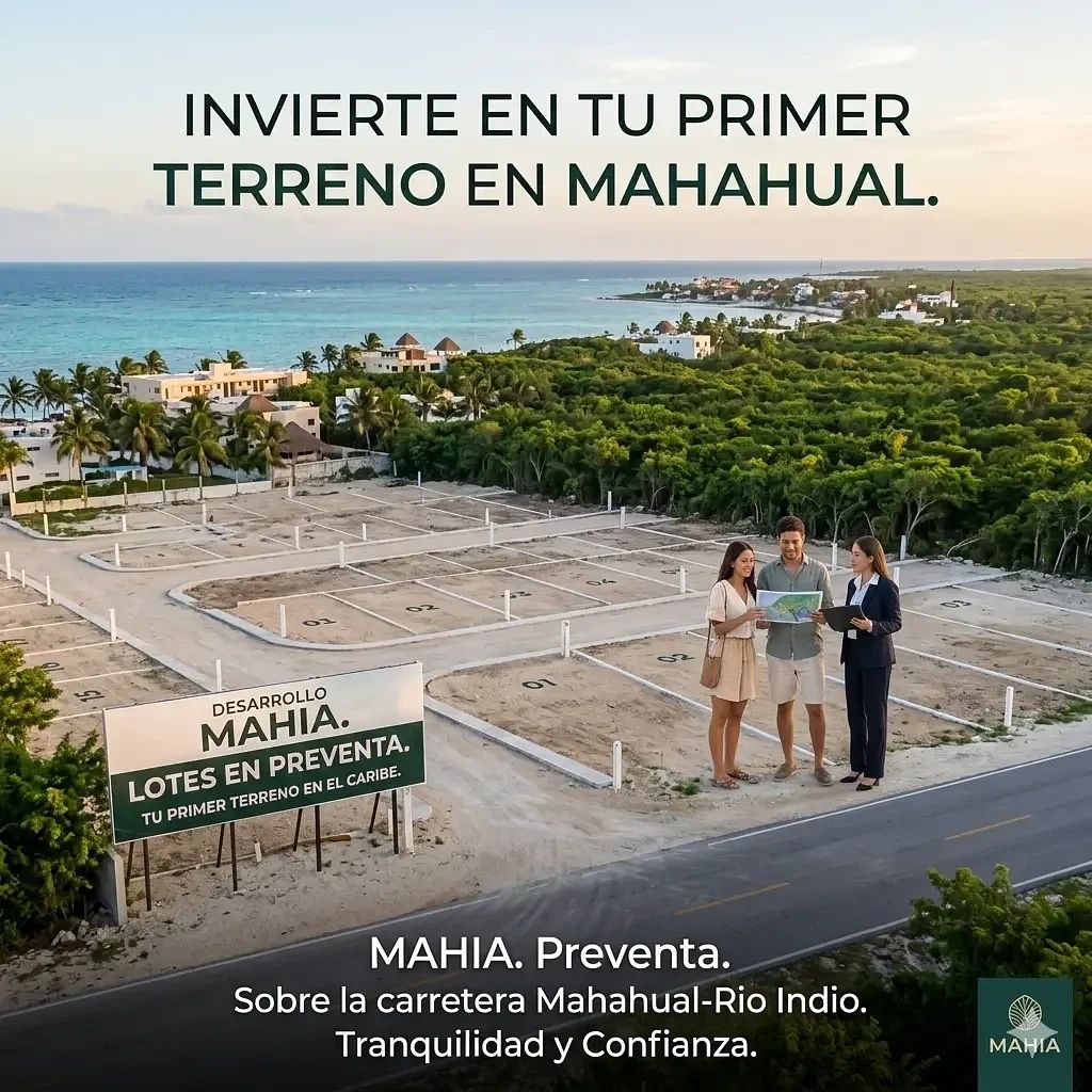 MAHIA EN MAHAHUAL Q. ROO, PREVENTA, LOTES HABITACIONALES PREMIUM IB68, foto 1 de 5