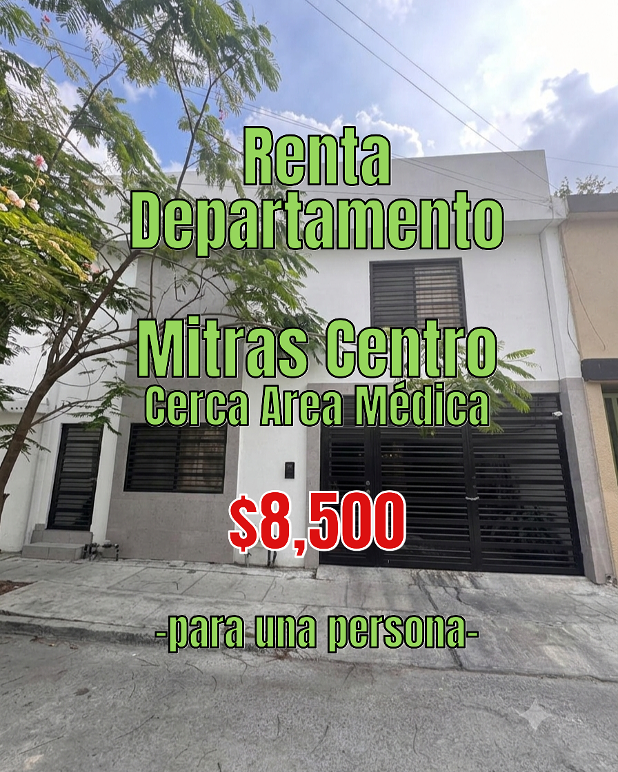 RENTA DEPARTAMENTO CHICO EN MITRAS CENTRO MONTERREY, photo 1 of 8