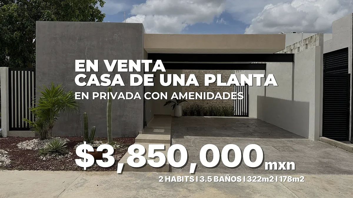 CASA EN VENTA DE UNA PLANTA EN CONKAL CON AMENIDADES Y ENTREGA INMEDIATA, foto 1 de 26