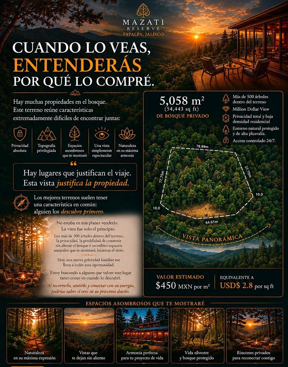 TERRENO EN VENTA EN MAZATI TAPALPA, foto 1 de 8