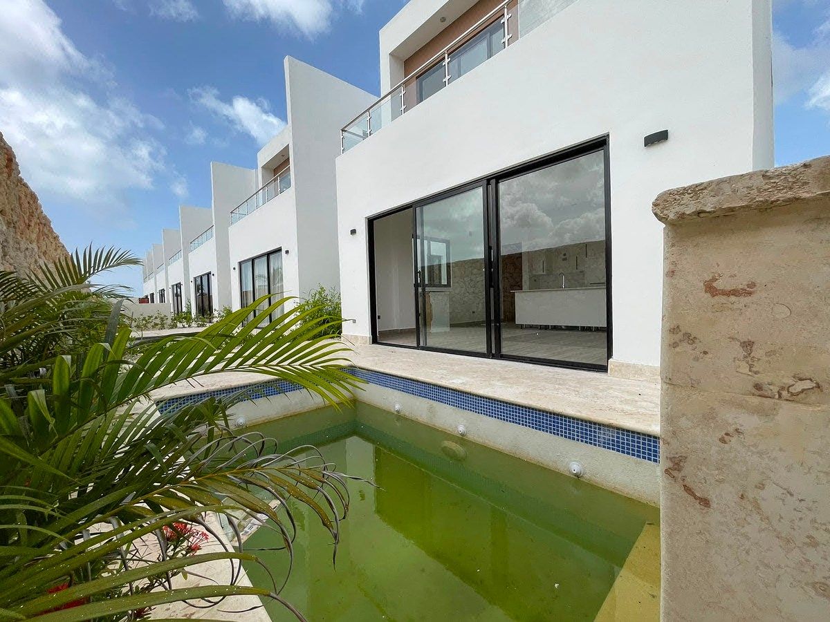 House in white sand