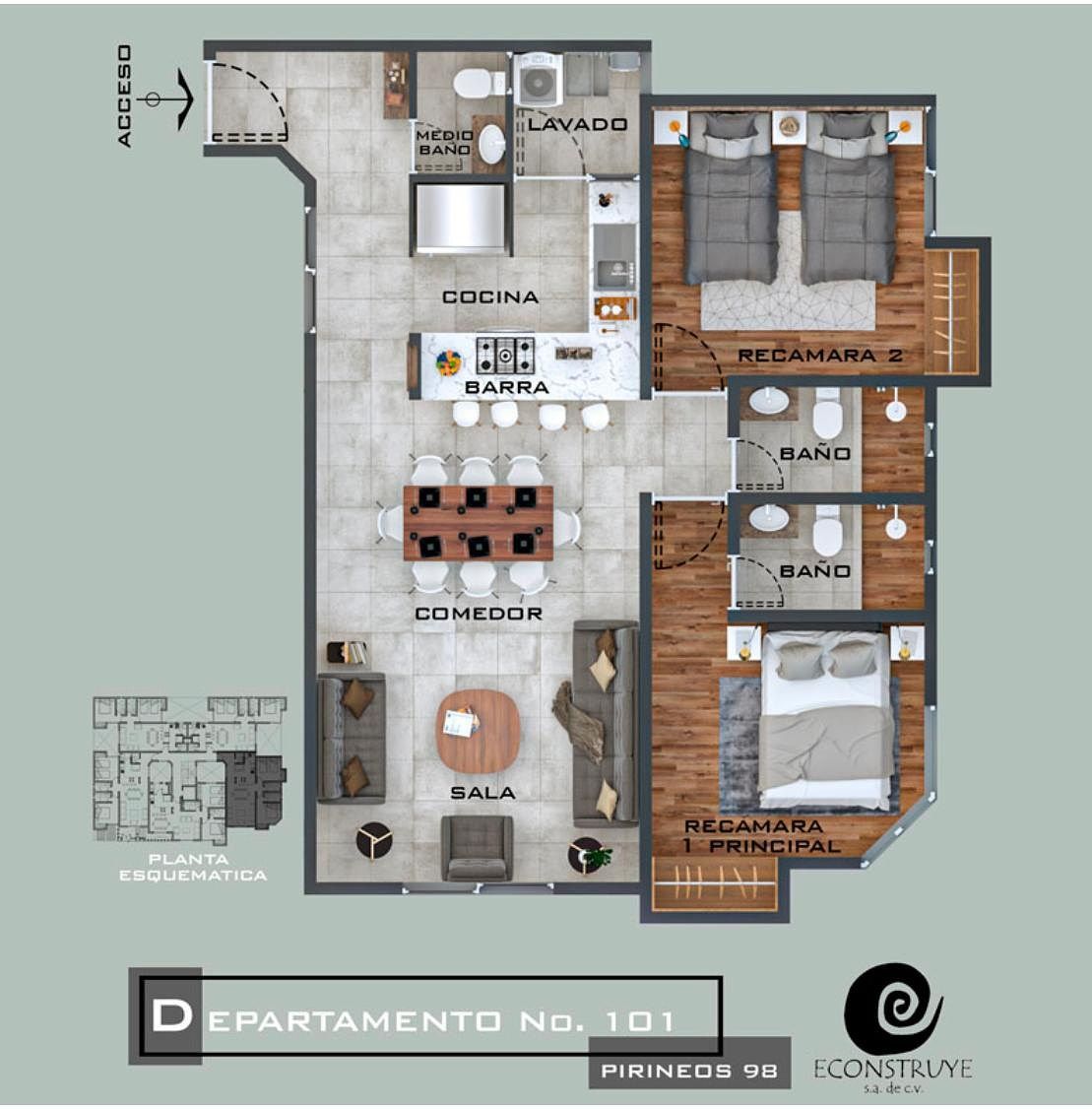 Apartamento em Portales Sur, Benito Juárez, foto 4 de 21