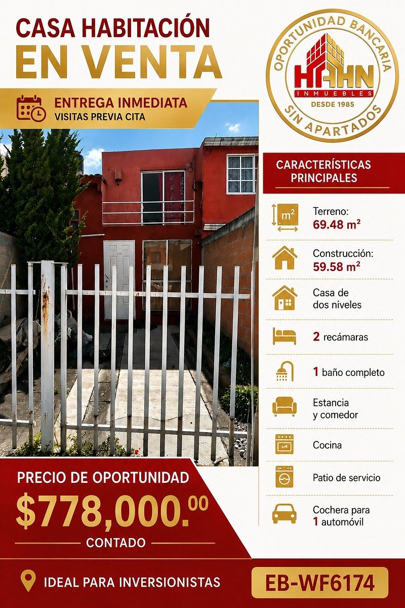 ESTADO DE MEXICO, CHAPULTEPEC, CASA VENTA, foto 1 de 13