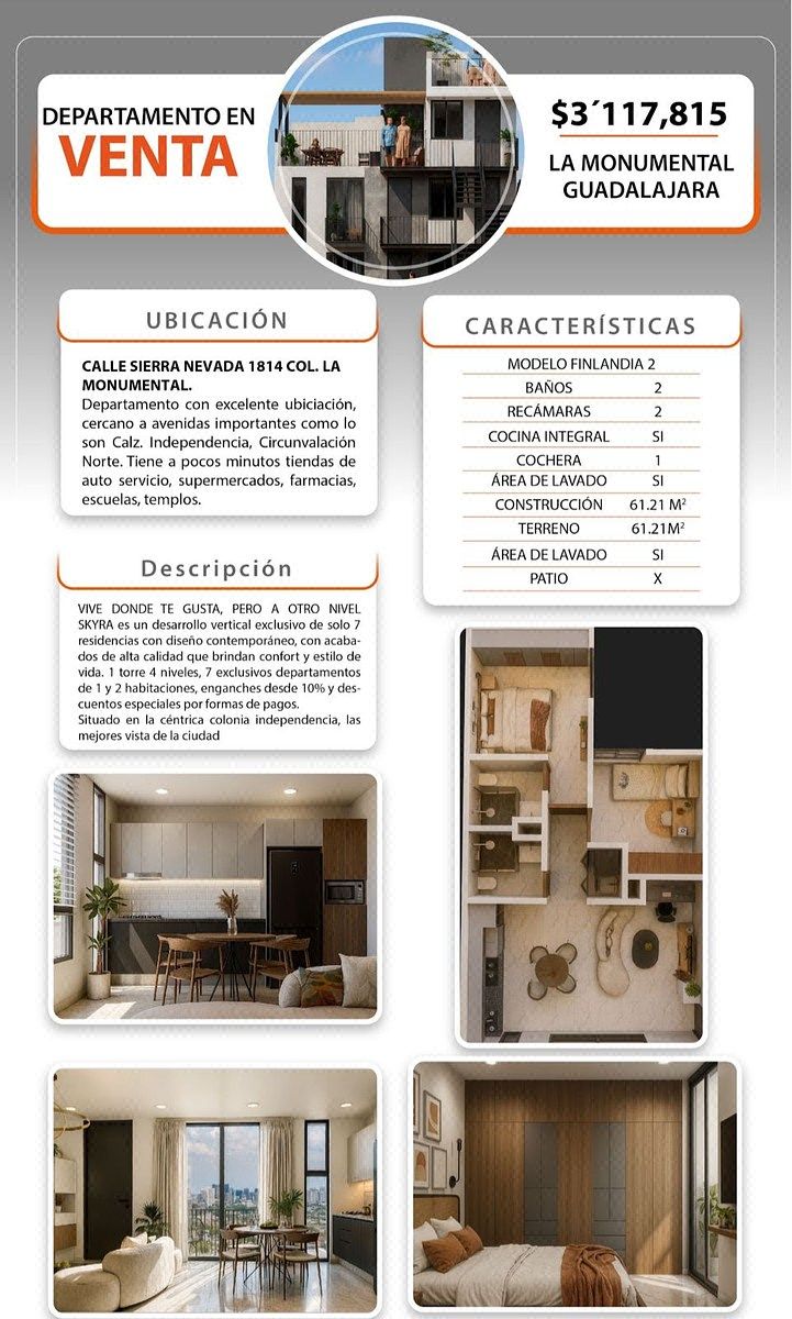 Apartamento em Independencia, Guadalajara, foto 4 de 5