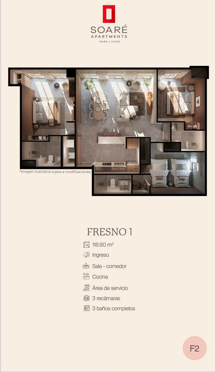 Apartamento em Solares, Zapopan, foto 3 de 7