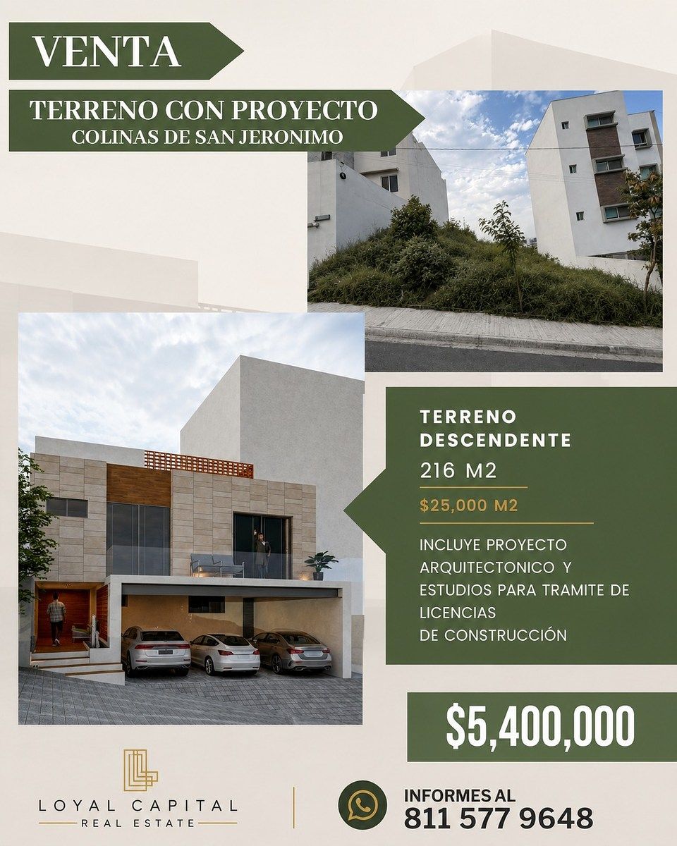 TERRENO RESIDENCIAL EN VENTA – COLINAS DE SAN JERÓNIMO, photo 1 of 2