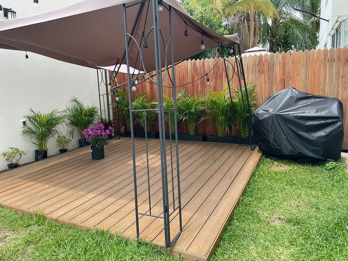 Toldo, base para salita exterior y asador, foto 20 de 21