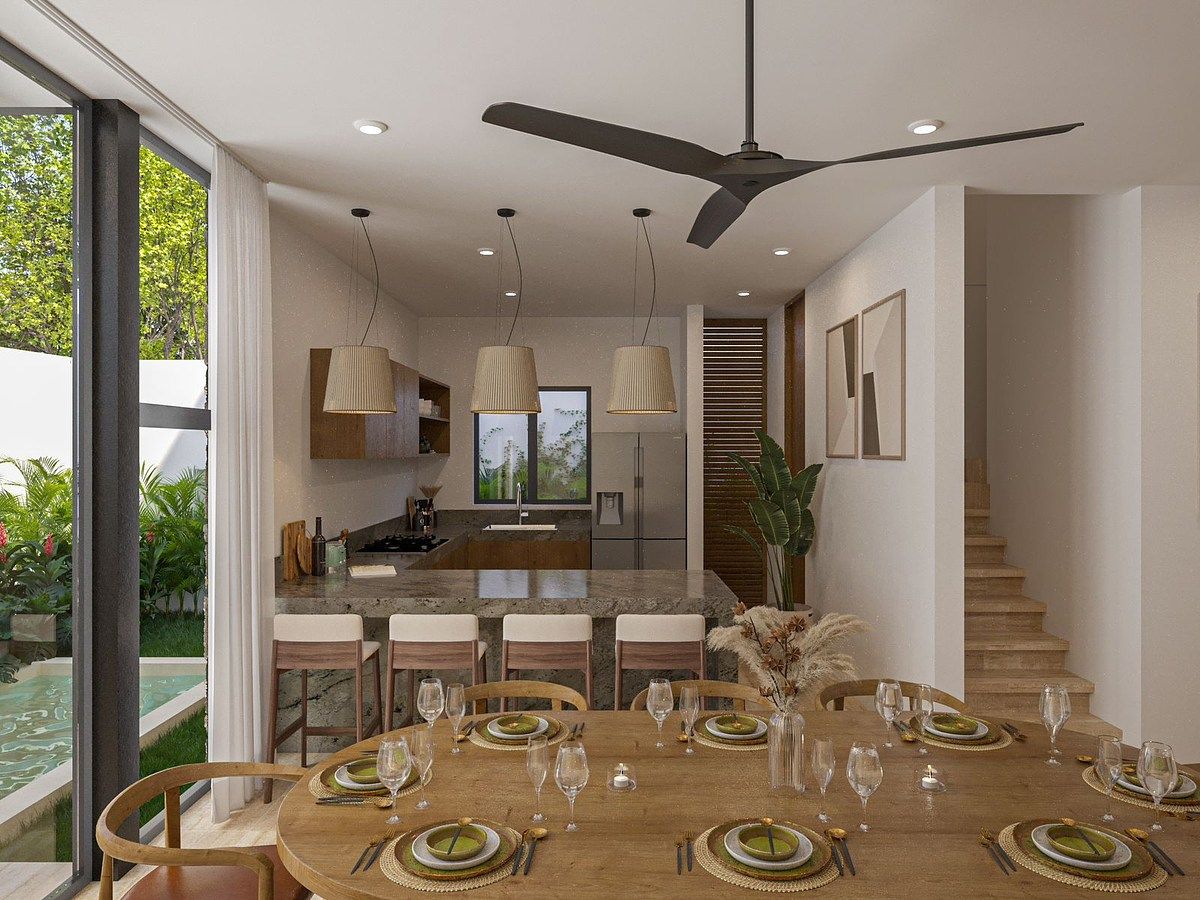 Render: Comedor, cocina, foto 3 de 12