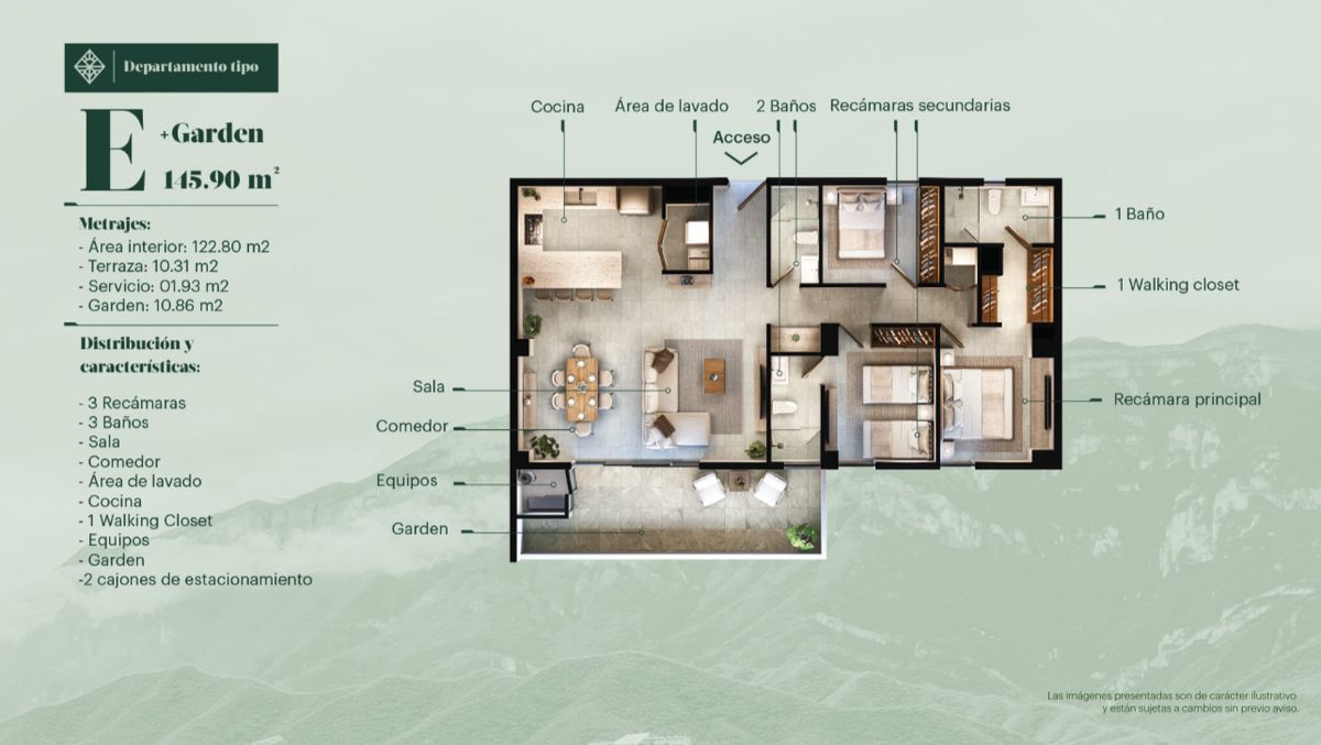 Apartamento em Villas la Rioja, Monterrey, foto 4 de 17