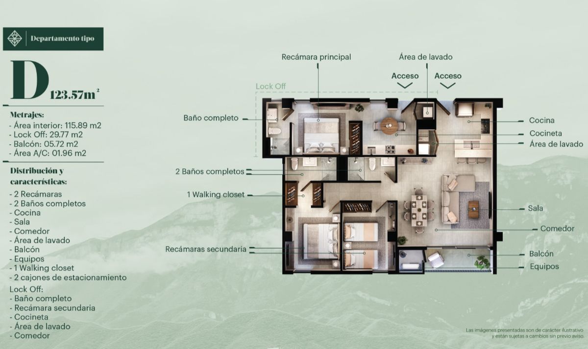 Apartamento em Villas la Rioja, Monterrey, foto 6 de 17