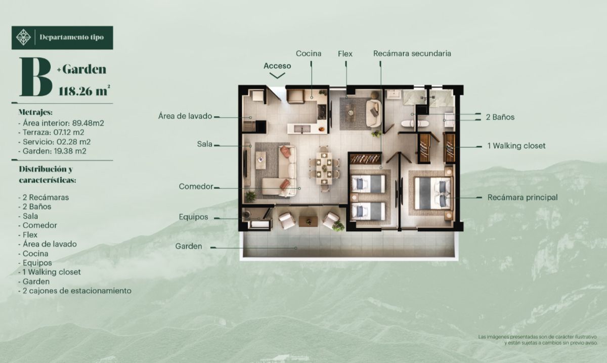 Apartamento em Villas la Rioja, Monterrey, foto 9 de 17