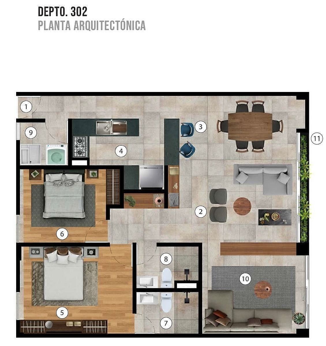 Apartamento em Álamos, Benito Juárez, foto 11 de 13
