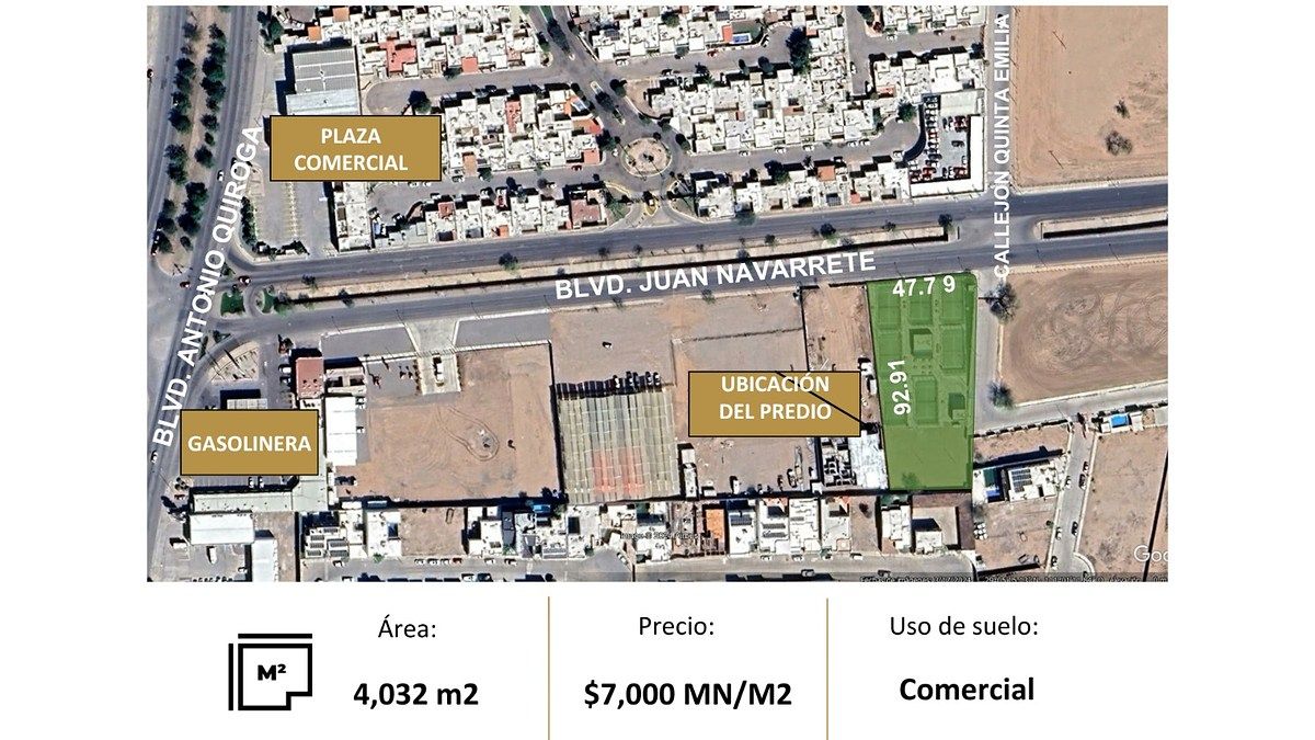 TERRENO EN VENTA BLVD NAVARRETE HERMOSILLO, SONORA, foto 1 de 2