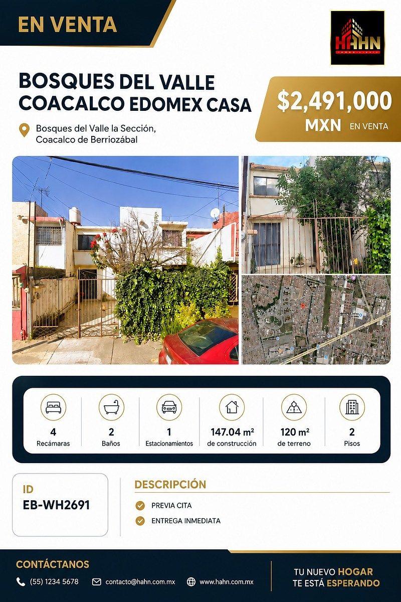 Casa en Bosques del Valle 1a Sección, Coacalco de Berriozábal, foto 2 de 11