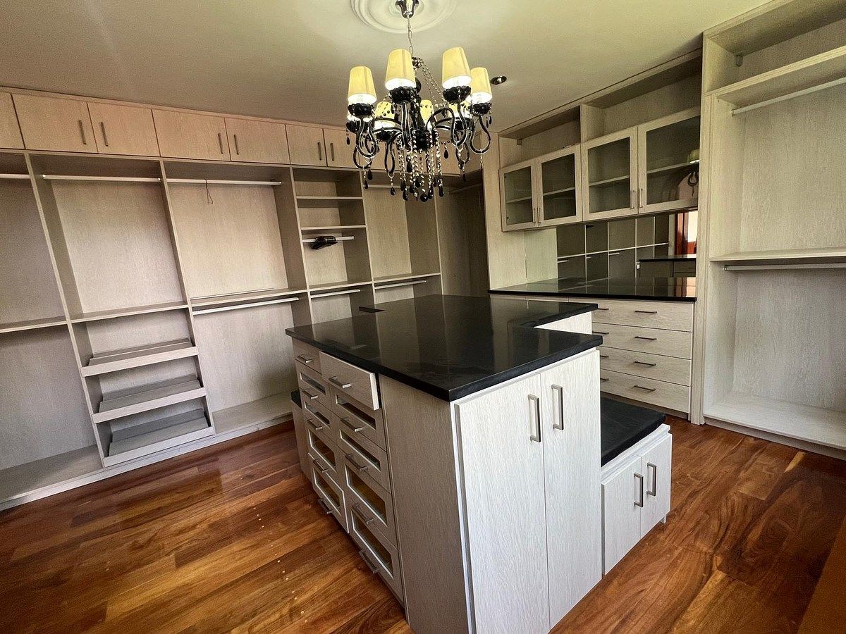 Walk-in closet — isla + ventana + candelabro, foto 22 de 36
