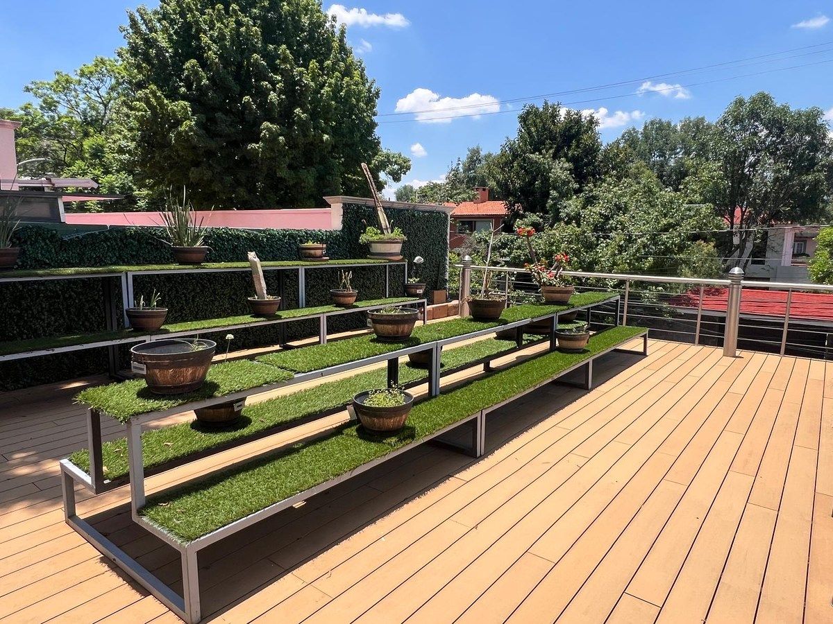 Terraza jardín — módulos de pasto y macetas, foto 32 de 36