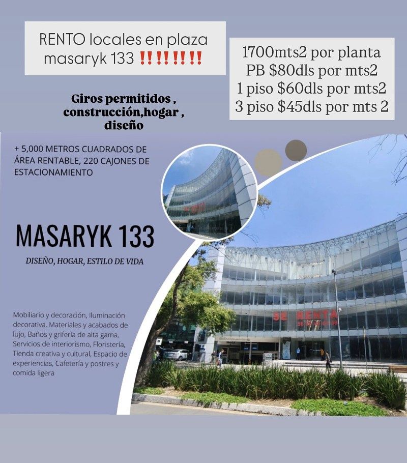 Renta de locales comerciales en masaryk, foto 1 de 24