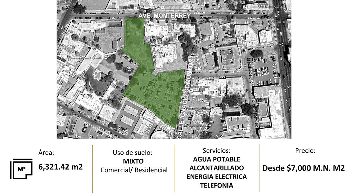 TERRENO EN VENTA EN CENTRO HISTÓRICO, USO MIXTO DE 6,321 M² EN HERMOSILLO, SONOR, foto 1 de 2