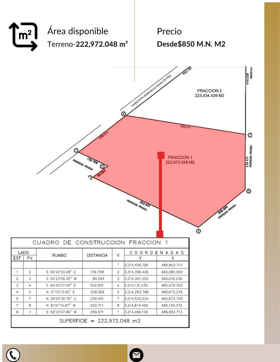 Terreno Industrial y Comercial en Venta | Hermosillo – Bahía de Kino ubicación e, foto 1 de 3
