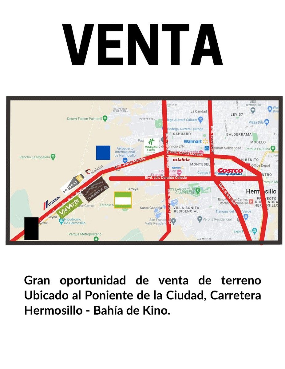Terreno de 22 ha à venda na estrada Hermosillo - Bahía de Kino, foto 1 de 3