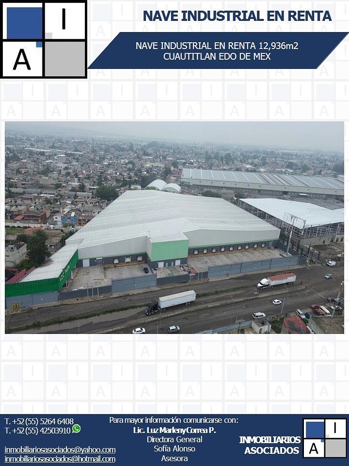 ¡NAVE INDUSTRIAL EN RENTA! CUAUTITLAN ESTADO DE MEXICO, foto 1 de 4