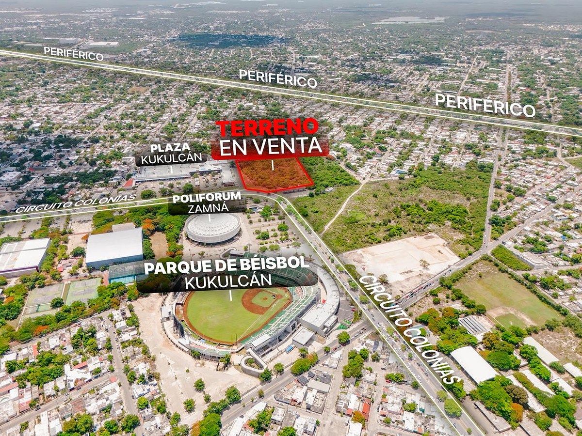 Terreno en venta frente al estadio Kukulkán, foto 1 de 14