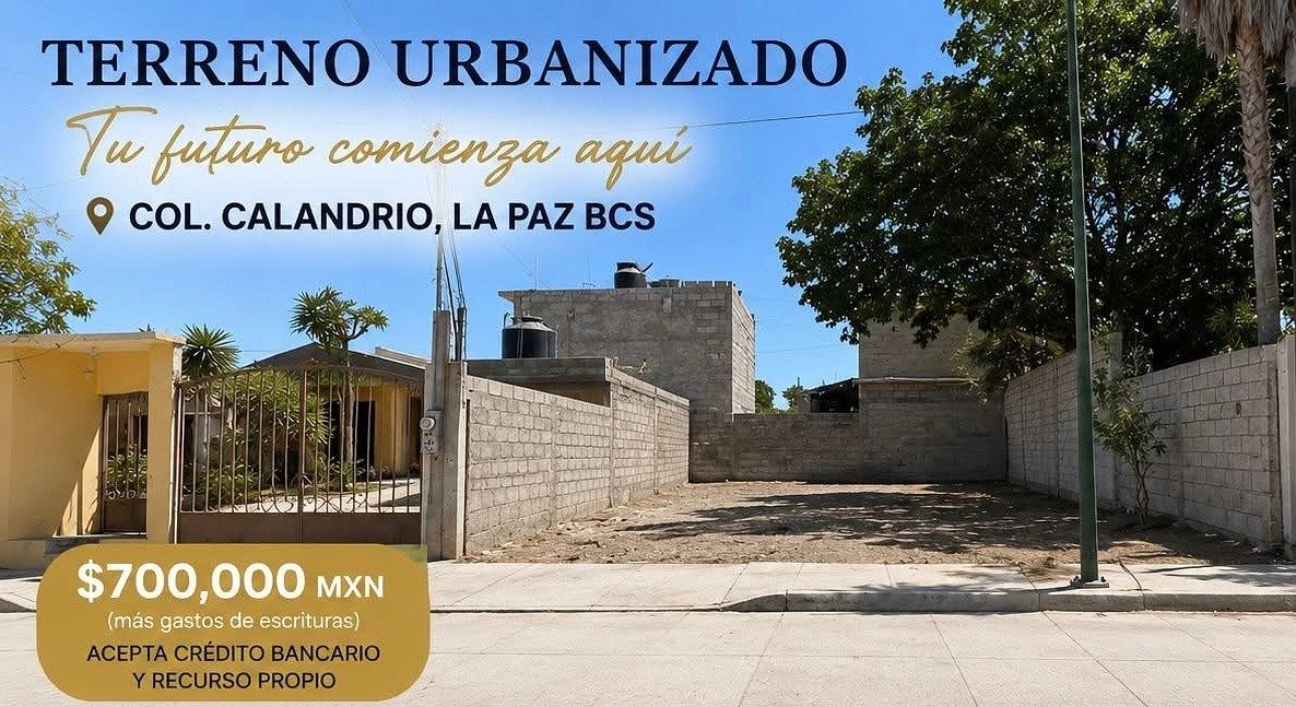 Terreno Urbanizado Col. Calandrio, La Paz BCS, foto 1 de 6
