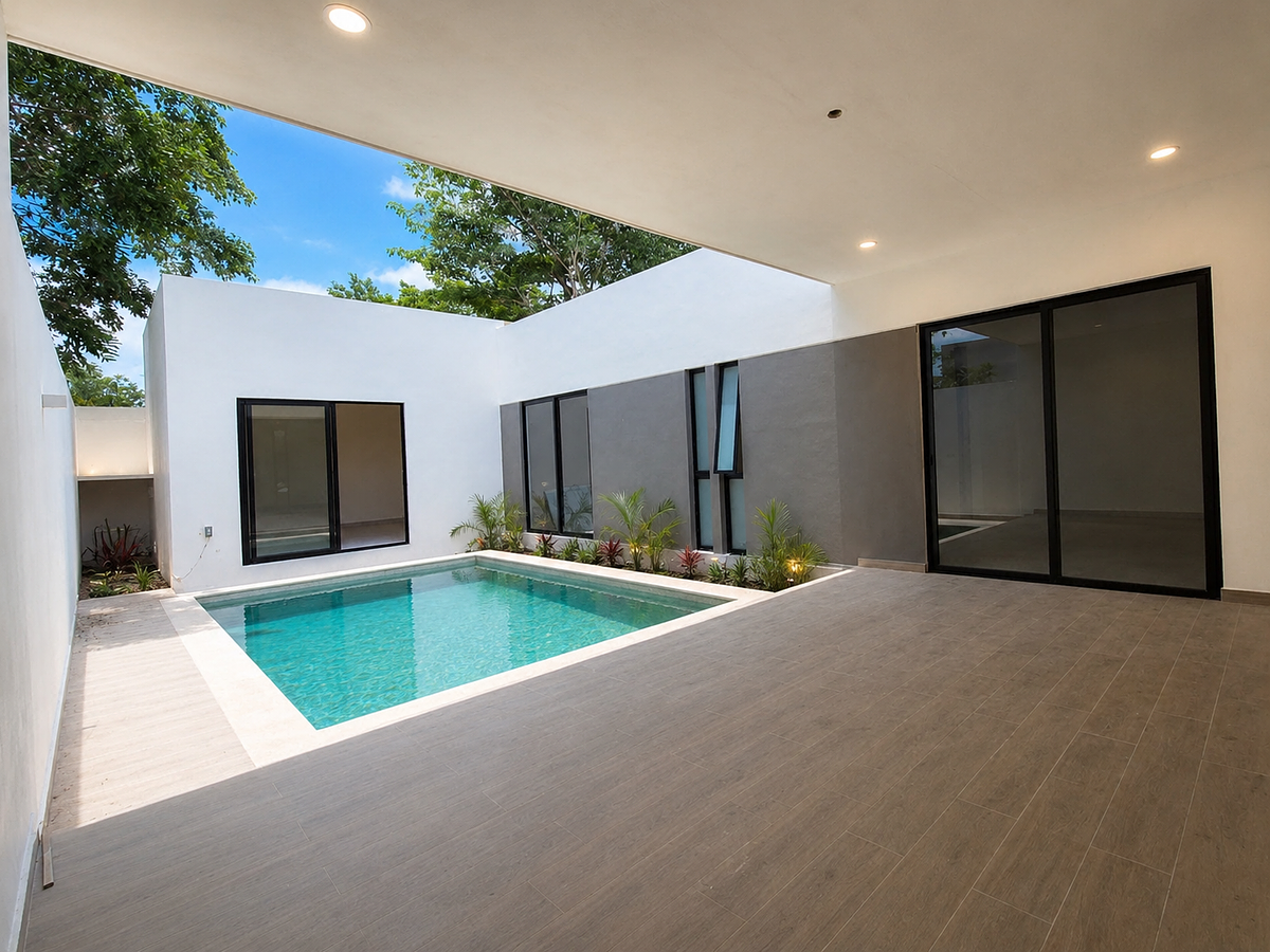 Casa en Venta de 3 Recámaras en Cholul Entrega Inmediata, cerca de Plaza La Isla