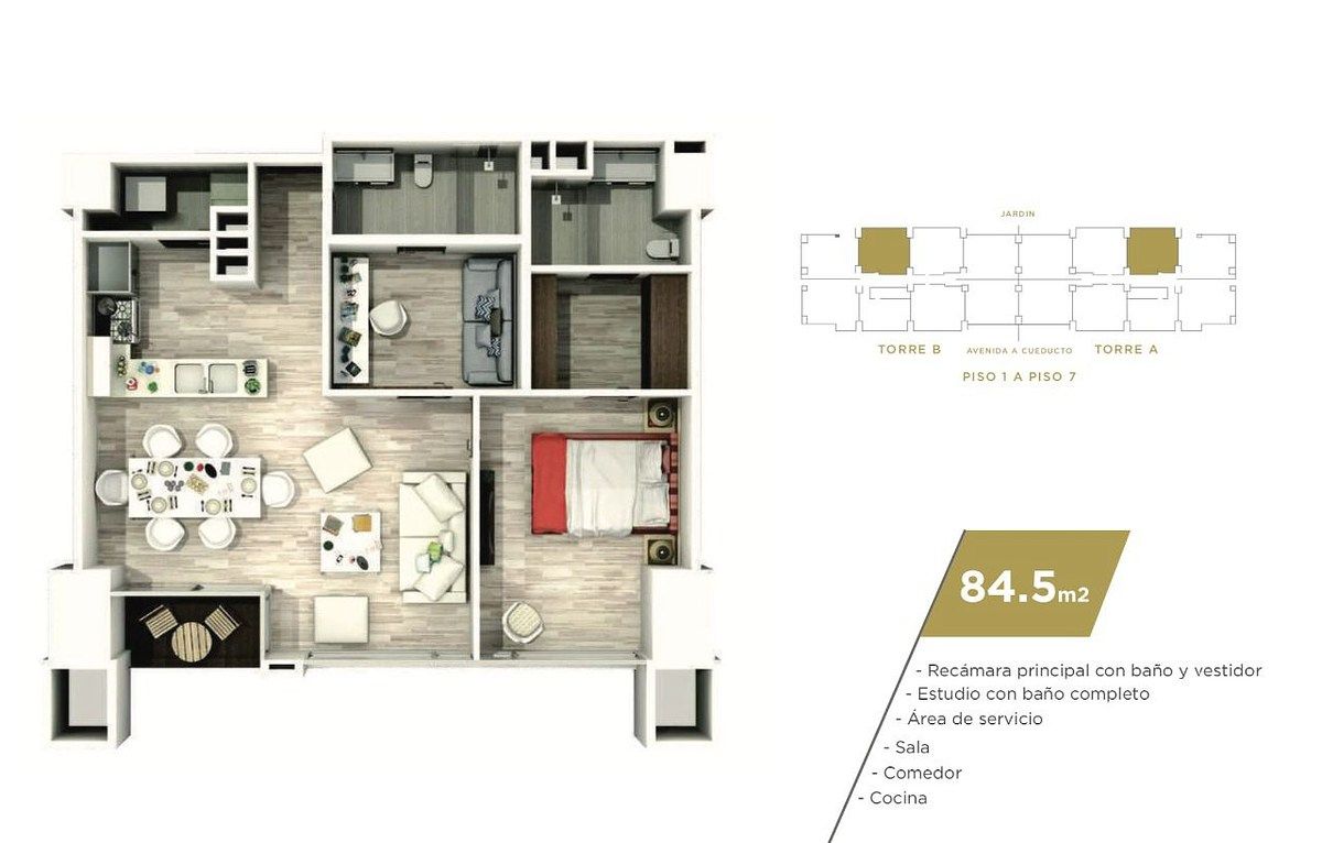 Apartamento em Puerta de Hierro, Zapopan, foto 3 de 24