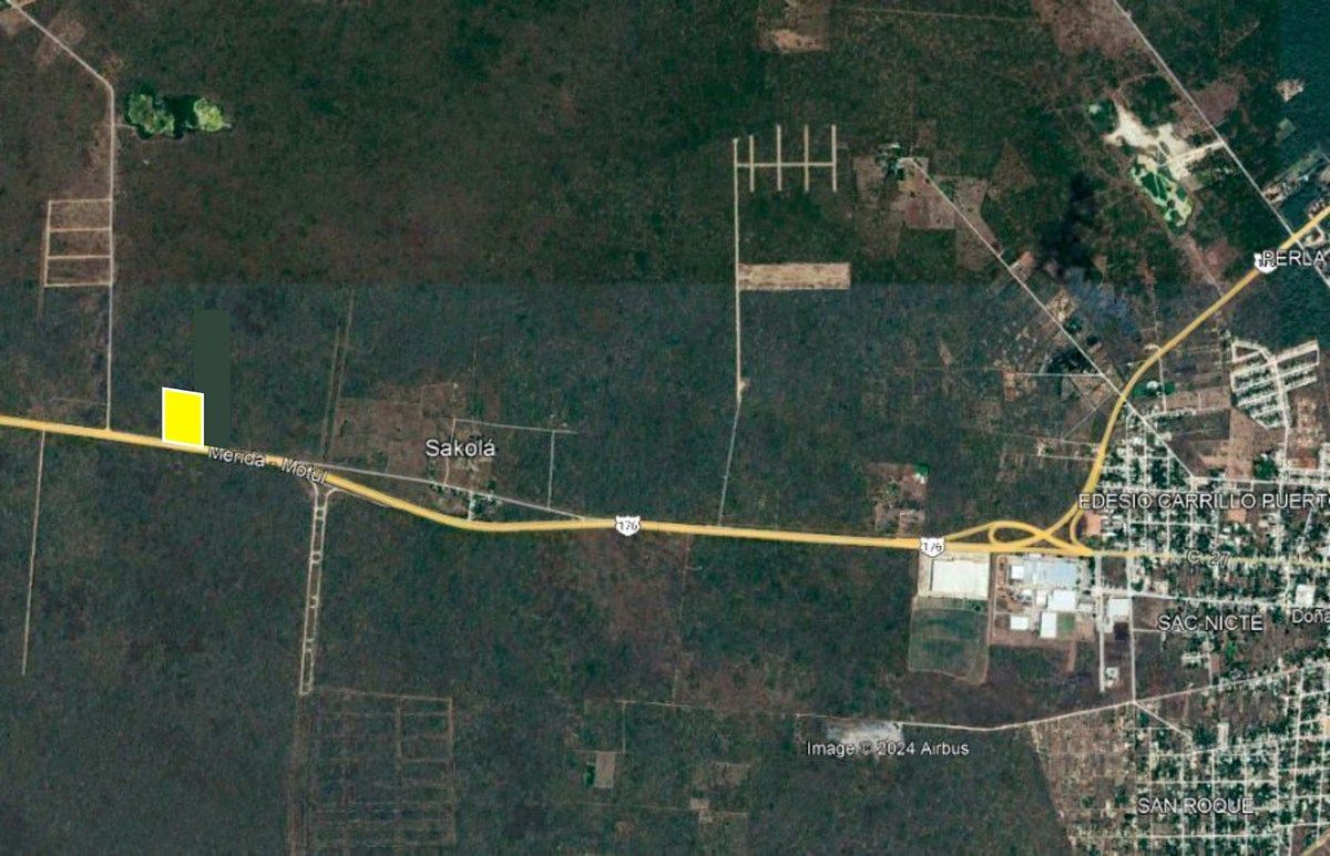 ¡157 X 200 METROS Y URBANIZADO! SOBRE CARRETERA MOTUL - MÉRIDA Terreno en venta, foto 1 de 5