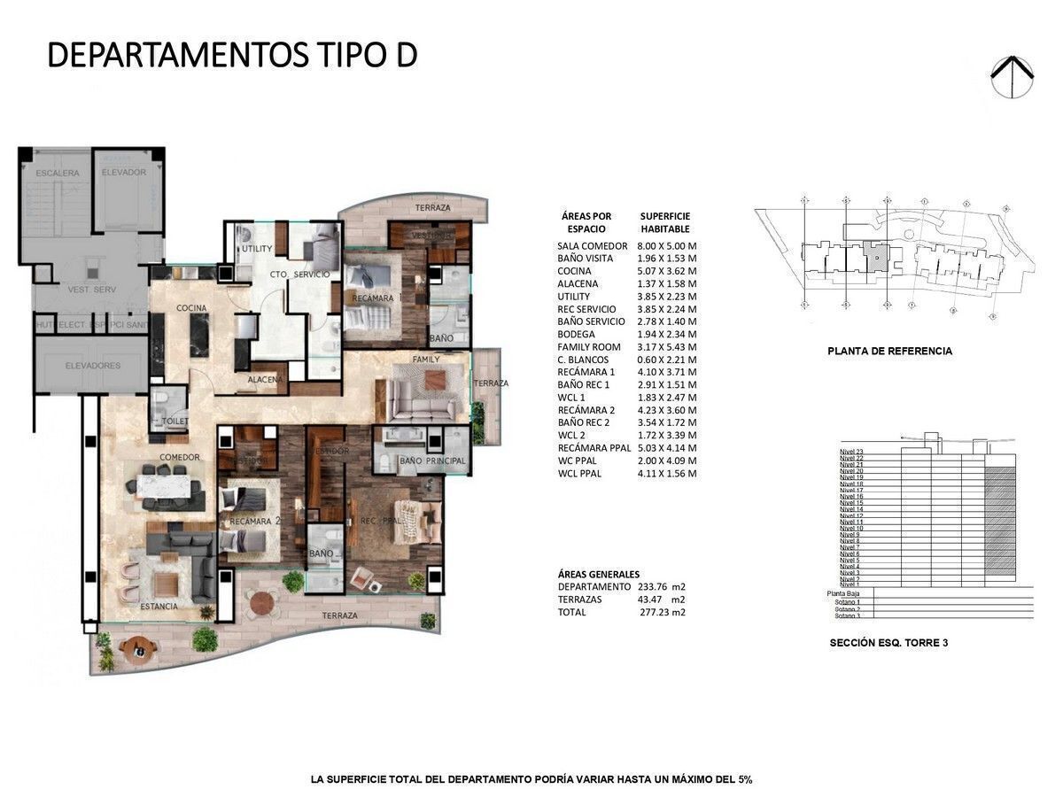 Apartamento em Bosque Real, Huixquilucan, foto 8 de 26