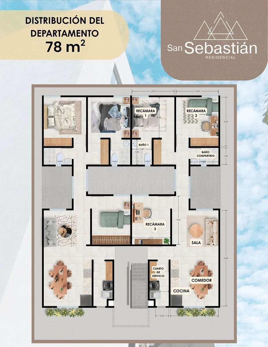 Apartamento em El Brasilito, Tuxtla Gutiérrez, foto 12 de 12