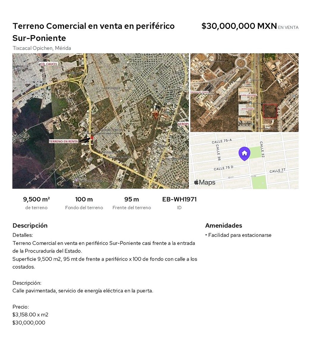 TERRENO COMERCIAL EN VENTA  TIXCACAL OPICHEN, foto 1 de 2