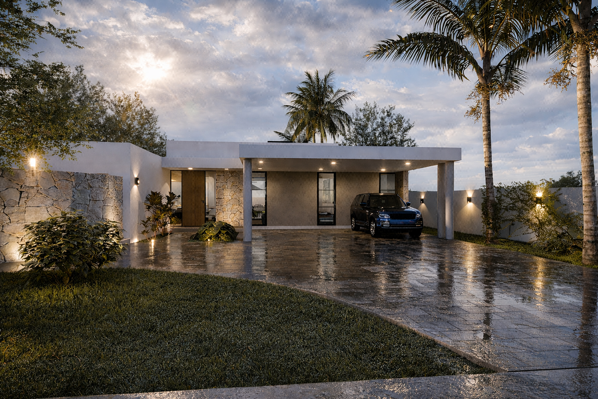 Casa en Venta de Una Planta en Privada Residencial La Rejoyada, Mérida
