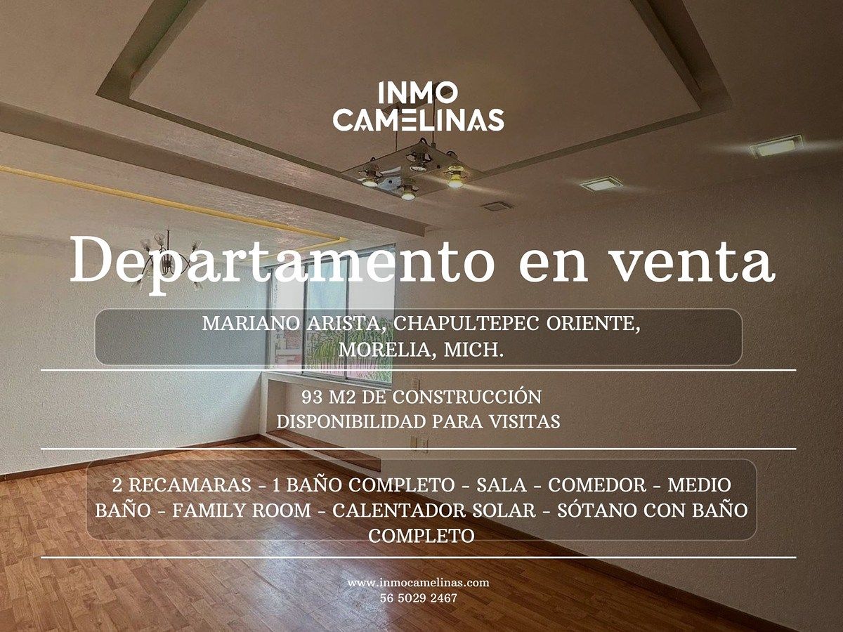 * Departamento En Venta Mariano Arista Chapultepec Oriente Morelia Mich, foto 1 de 17