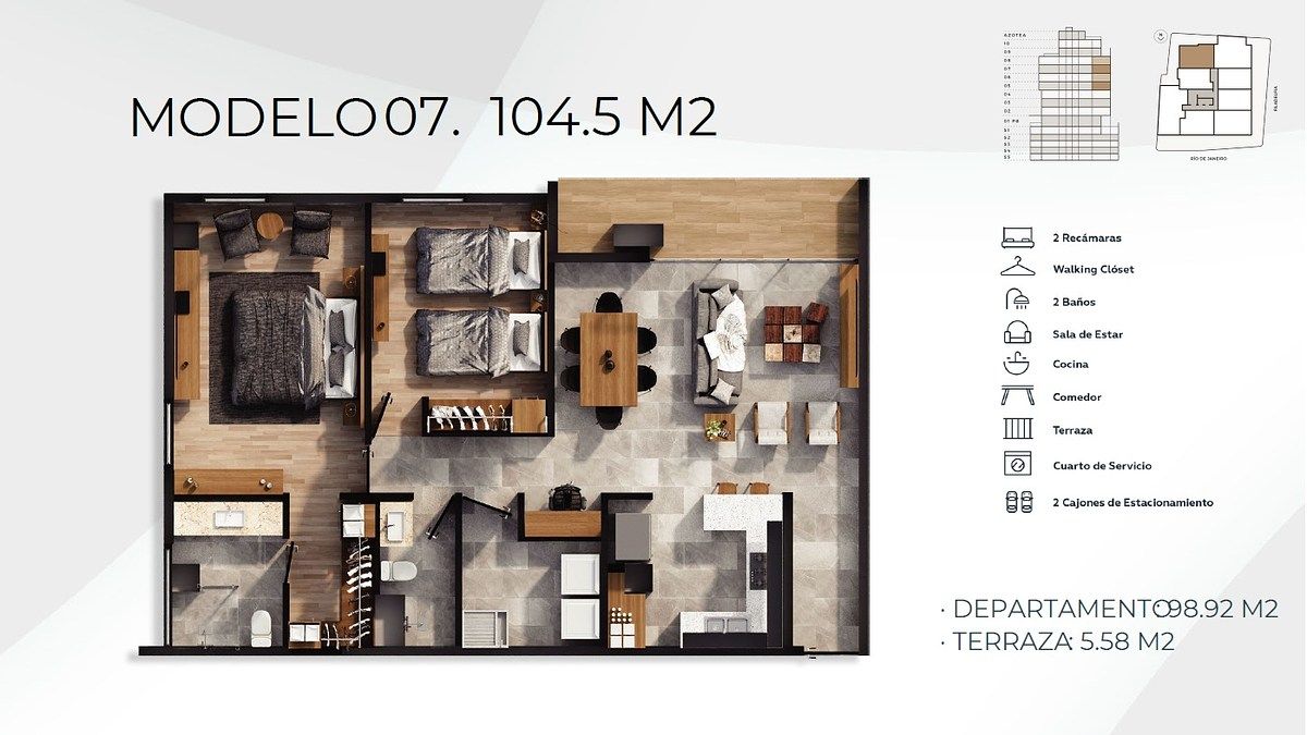 Exclusivos departamentos de lujo en providencia