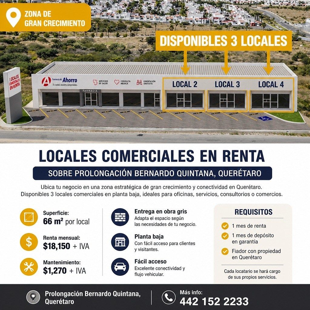 Your Business at the Strategic Point of Querétaro | Ground Floor Premises in, photo 1 of 12
