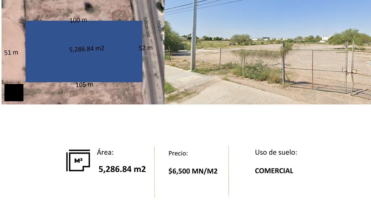 🚨🏗️ TERRENO EN VENTA DE 5,286.84 m² EN CALLE QUINTERO ARCE, HERMOSILLO, SONORA, foto 1 de 2