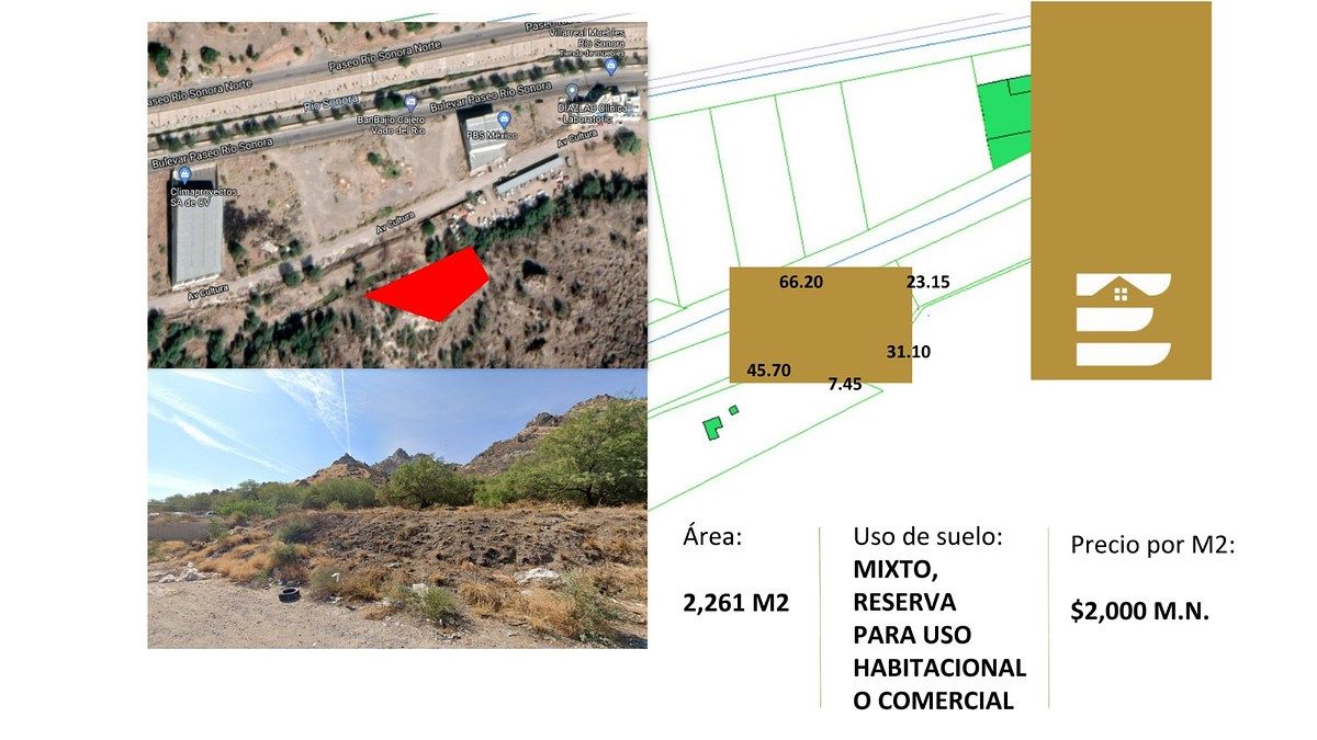 📍 TERRENO EN VENTA DE 2,261 m² EN PROYECTO RÍO SONORA, IDEAL PARA DESARROLLO E, foto 1 de 1