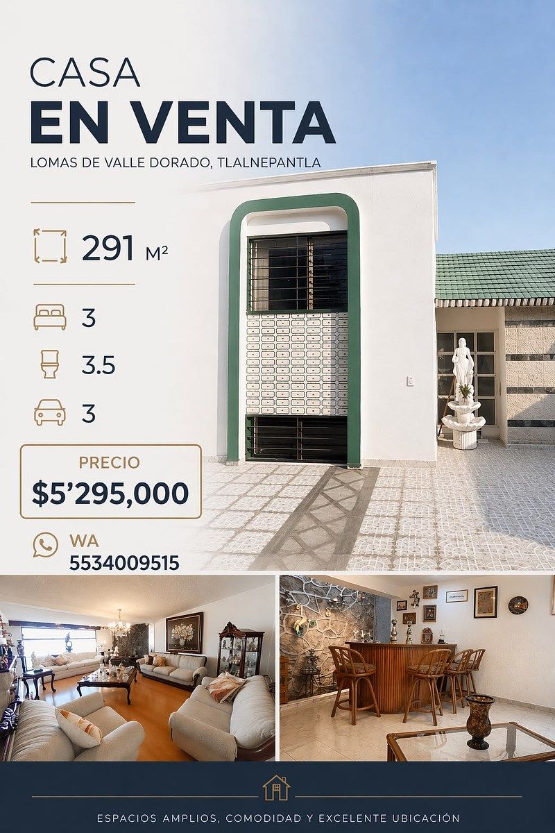 Casa à Venda em Lomas de Valle Dorado (Tlalnepantla), foto 1 de 8