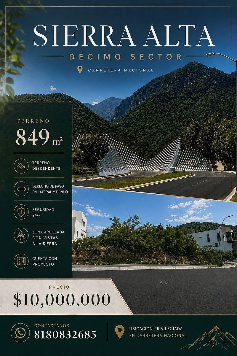 TERRENO VENTA EN SIERRA ALTA, CARRETERA NACIONAL, foto 1 de 6