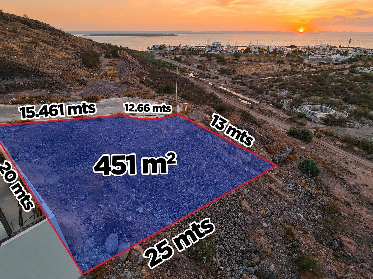 Terreno Urbano en Lomas de Palmira con espectacular vista a la Bahía de La Paz, foto 1 de 4