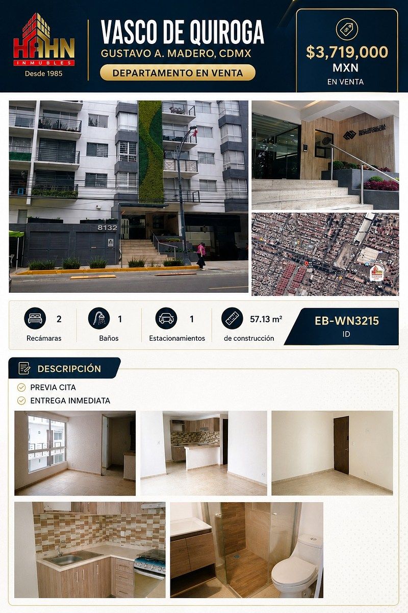 Departamento en Vasco de Quiroga, Gustavo A. Madero, foto 2 de 15
