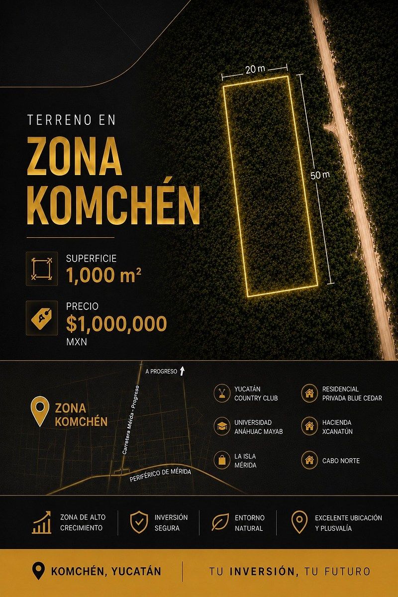 Terreno en venta en Komchén, foto 1 de 3