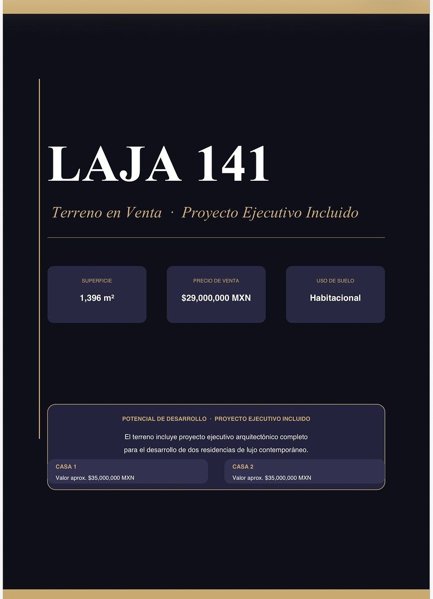 Land for sale • Executive project included at Laja 141, photo 1 of 6